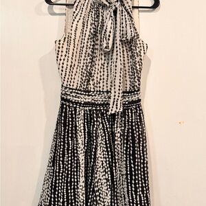 Armani Exchange Black and White Patterned Dress